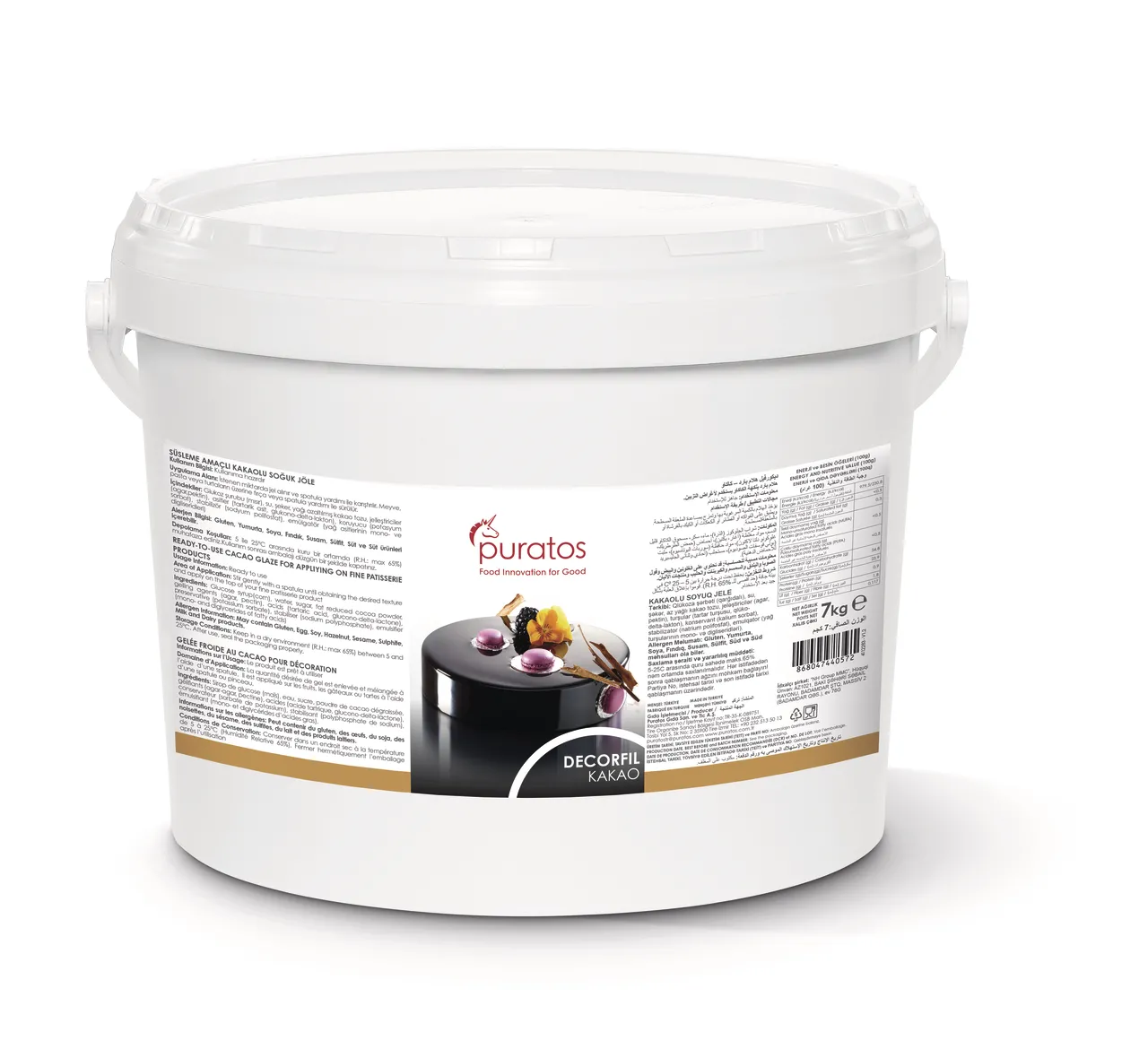 Healthy Beauty コーヒ、きなこ Decorfil Soğuk Jel - Kakao - Puratos